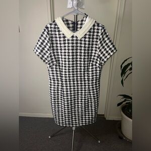 Pearl Collared Tweed Houndstooth dress size 13/14 (Juniors)